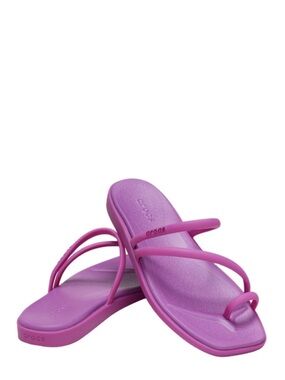 CROCS Women's Hot Pink Miami  Toe-Loop Sandals -NWT